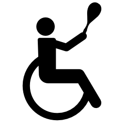 車椅子の無料アイコンの人によってパラリンピックテニスの練習