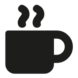 丸みを帯びた形状の無料アイコンのコーヒーホットブラックカップ