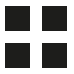 4つの正方形の黒い図形無料アイコン