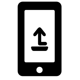 携帯電話スクリーンの無料アイコンのシンボルをアップロードします。