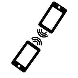 携帯電話のカップルの無料のアイコンを接続