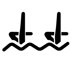 シンクロナイズドスイミング水泳カップル足水波無料アイコン