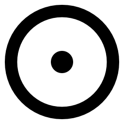 中央のドットの無料アイコンの円のアウトライン