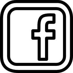 二重内部Facebookソーシャル手紙ロゴ概要丸い正方形無料アイコン