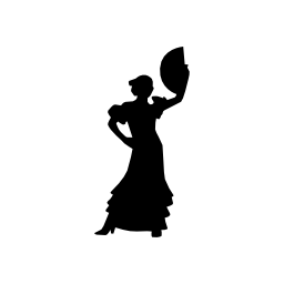 無料のアイコンをダンスフラメンコ女性女性シルエット