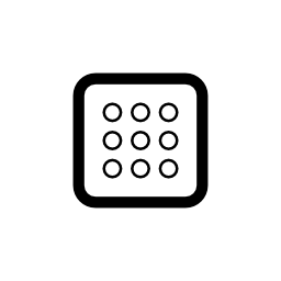 インタフェースシンボルのリスト無料アイコンの内側の円と正方形の丸みを帯びた形状
