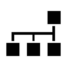 正方形およびラインの無料アイコンのブロック方式