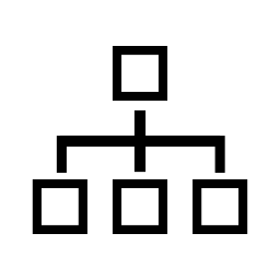 正方形の4つのブロック方式概要無料アイコン