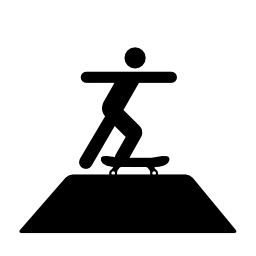 スケートボードスポーツスケートスケートシルエット無料アイコン