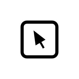 丸みを帯びた正方形インタフェースシンボルの無料アイコンの矢印カーソル