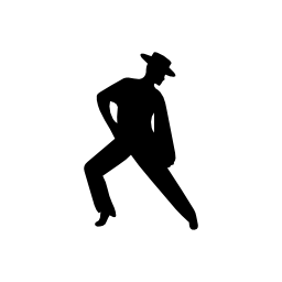 フラメンコ男性ダンサーシルエット無料アイコン