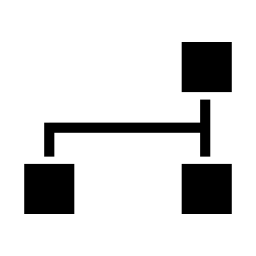 無料のアイコンを3つの黒の正方形のブロック方式