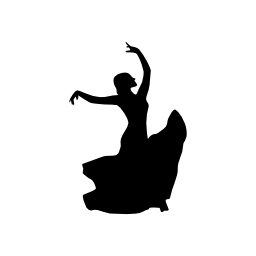 女性のフラメンコダンサーの無料アイコン