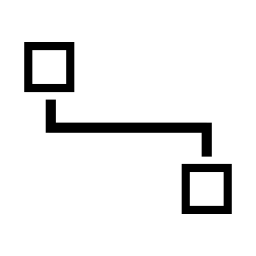 2つの正方形のブロックスキーム概要無料アイコン