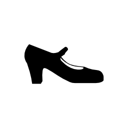 フラメンコ黒い女性靴無料アイコン