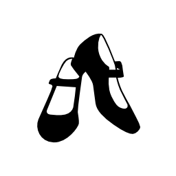 女性のフラメンコダンサーの靴の無料アイコン