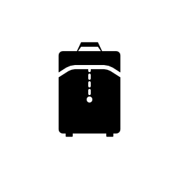 旅行バッグ黒インタフェースシンボル無料アイコン