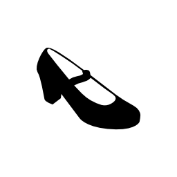 フラメンコ黒い女性靴無料アイコン