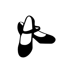 フラメンコの女性靴黒無料アイコン