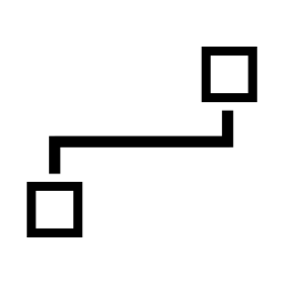2つの正方形概要グラフィックインターフェースシンボル無料アイコン