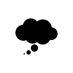 インターフェイスの無料アイコンの黒い雲の形を夢します。
