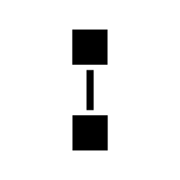 2つの黒の正方形の縦線グラフィックシンボル無料アイコン