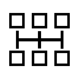 六つの正方形のグラフィック無料アイコン
