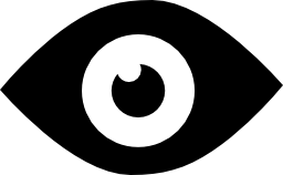 目の黒い図形無料アイコン