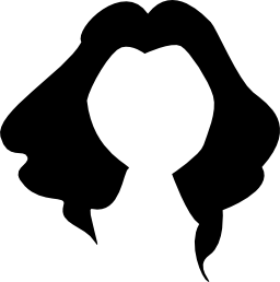 長い雌性黒髪図形無料アイコン