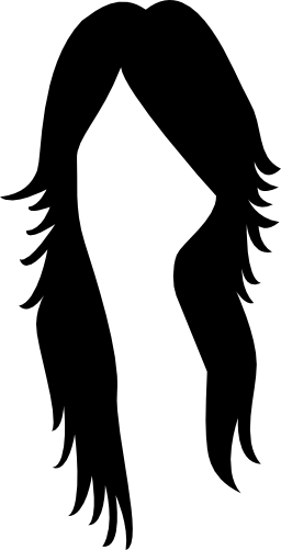 暗くて長い髪雌性図形無料アイコン
