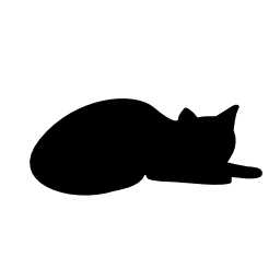 猫の黒いシルエット無料アイコン