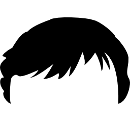 男性のショートヘア図形無料アイコン