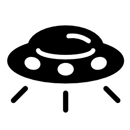 円形宇宙船無料アイコン