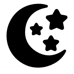 月や星の図形無料アイコン