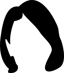 短い黒い髪図形無料アイコン