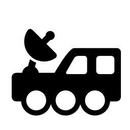 パラボラアンテナの小型トラック無料アイコン