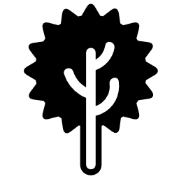 ラジアル葉図形の無料アイコンのツリー