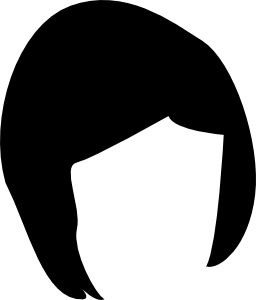 人間の頭の無料アイコンの短い黒い髪の形
