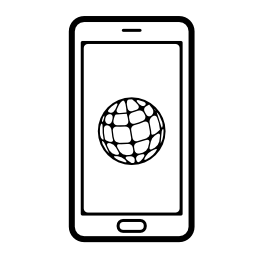 携帯電話スクリーンの無料アイコンの世界グリッドシンボル