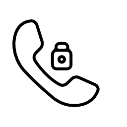 ロックされた電話インターフェイス電話シンボル無料アイコン