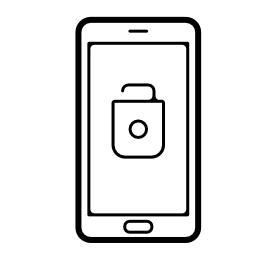 携帯電話スクリーンの無料アイコンのロック解除南京錠シンボル
