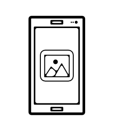 携帯電話スクリーンの無料アイコンポラロイドイメージシンボル