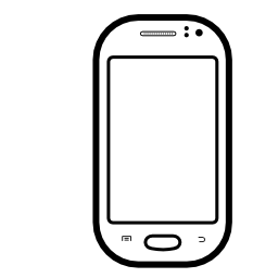 丸みを帯びたコーナー無料アイコンの携帯電話のデザイン