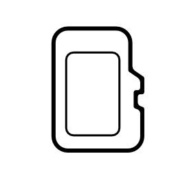 電話カードの正方形の丸い黒い図形無料アイコン