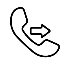 呼び出し電話に直面していると無料のアイコン右を指す矢印の付いた耳介のシンボル