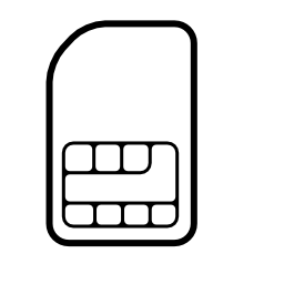 携帯電話simカードのチップ無料アイコン