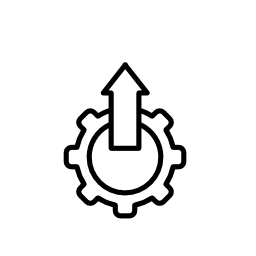 サークル無料アイコンに矢印を設定のシンボル