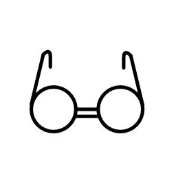 サークル無料アイコン内部循環眼鏡