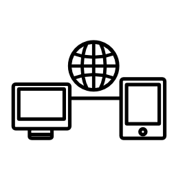 サークル無料アイコンの世界接続シンボル