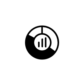 円グラフの円の無料アイコン